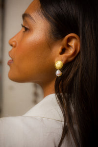 Concha Freshwater Pearl Drop Earrings