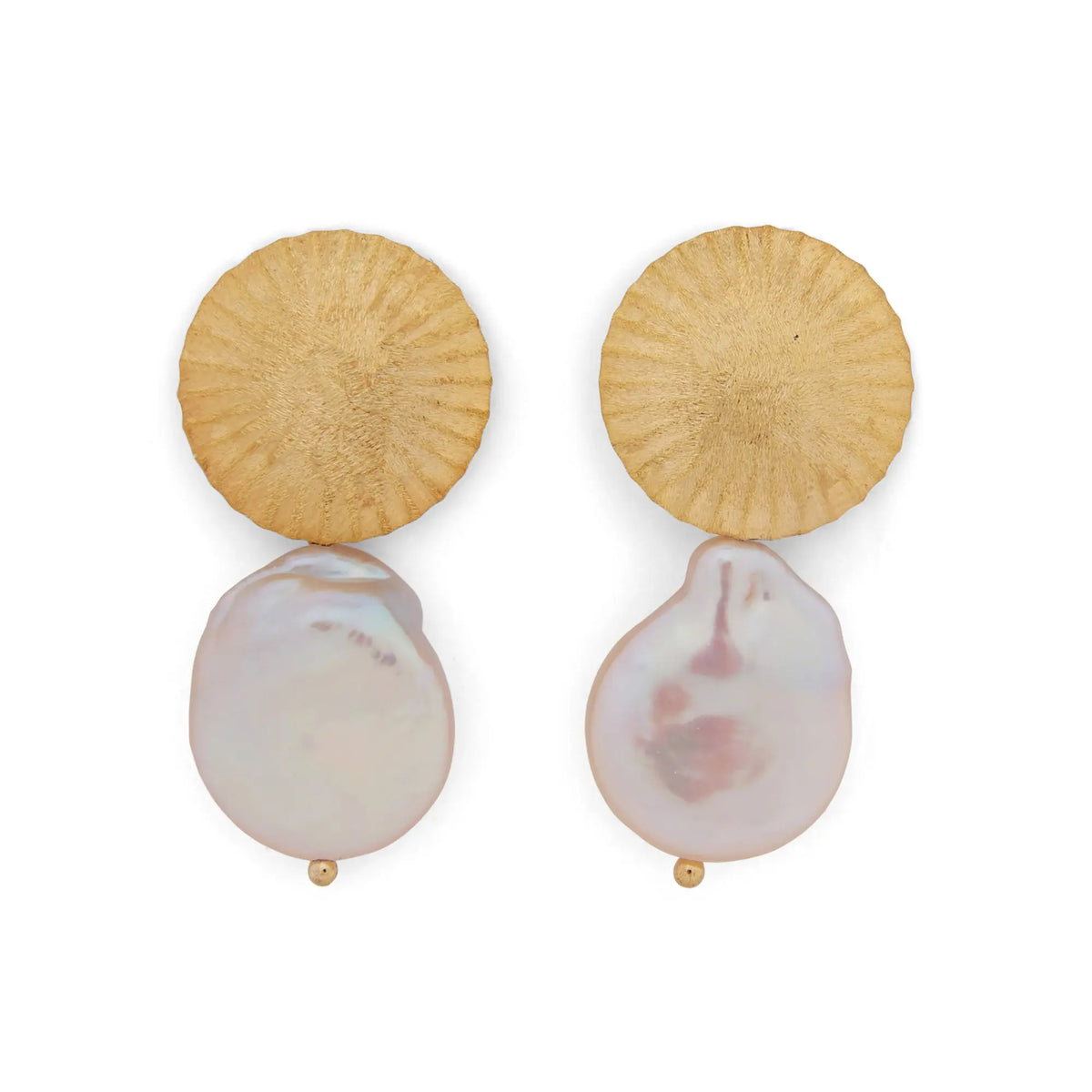 Concha Pearl Drop Earrings - Image #6