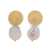 Concha Pearl Drop Earrings - Image #6