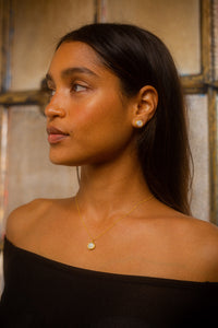 Luzir Mother of Pearl and Silver Pendant with Necklace