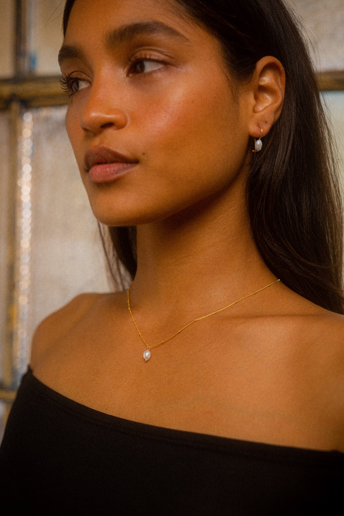 Talão Freshwater Pearl Drop Necklace