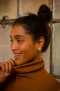 Tosca Gold and Silver Textured Small Hoops