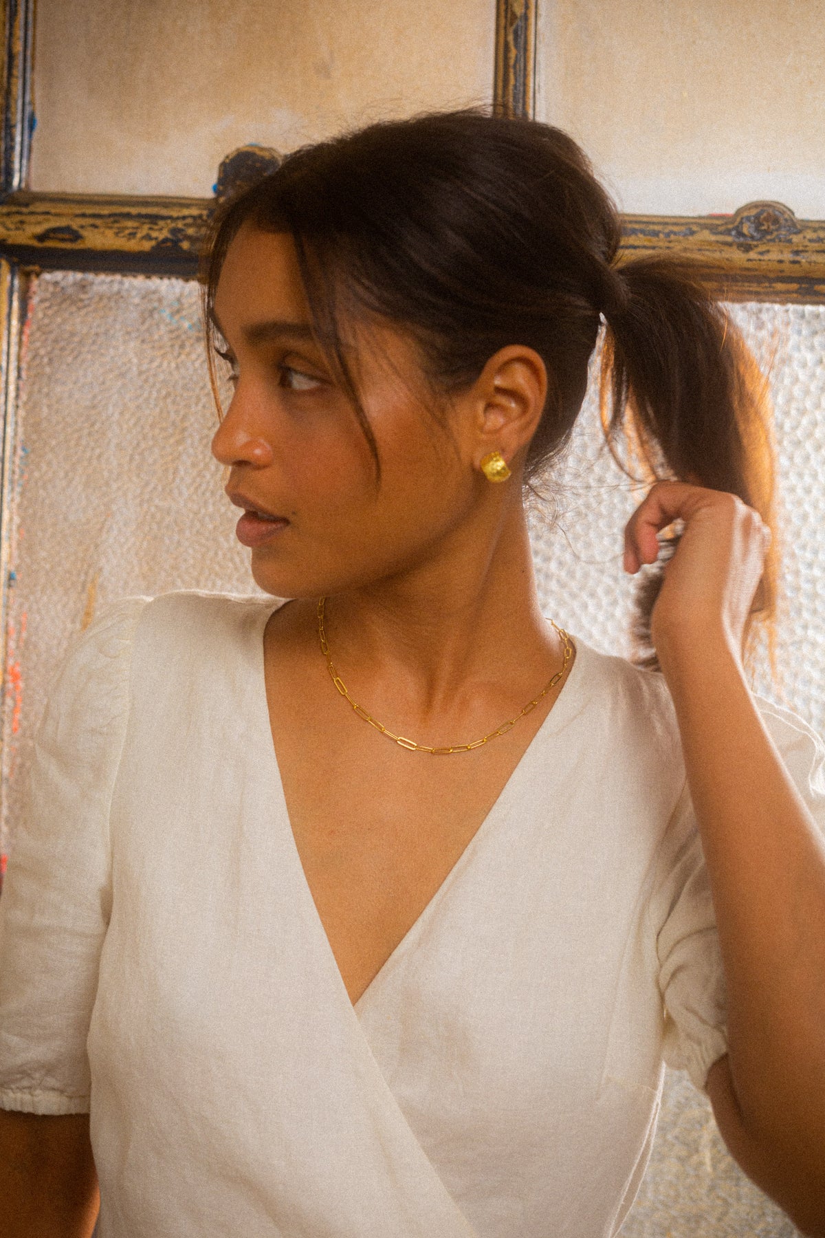 Mimeo Gold-Plated Silver Small Clips Necklace