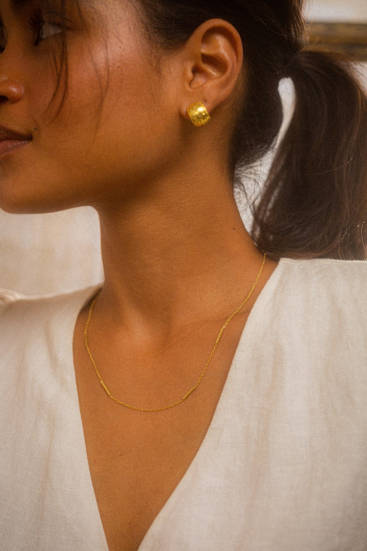 Lasca Gold-Plated Silver Chain Necklace