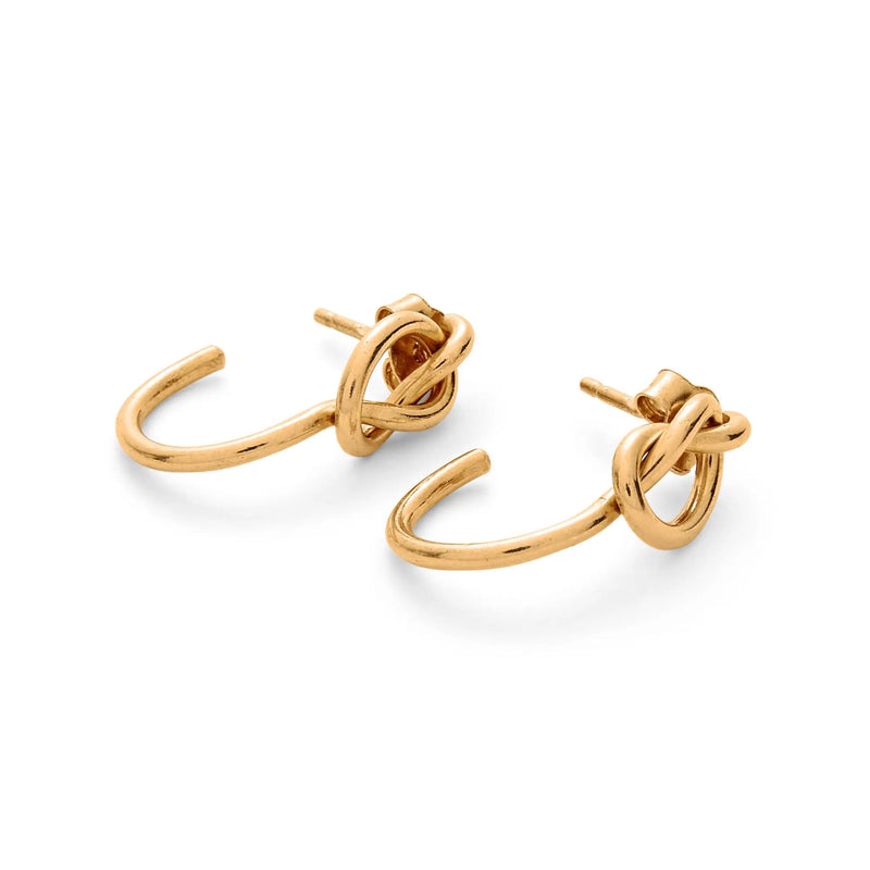 Atou Gold Knot Hoops - Image #4